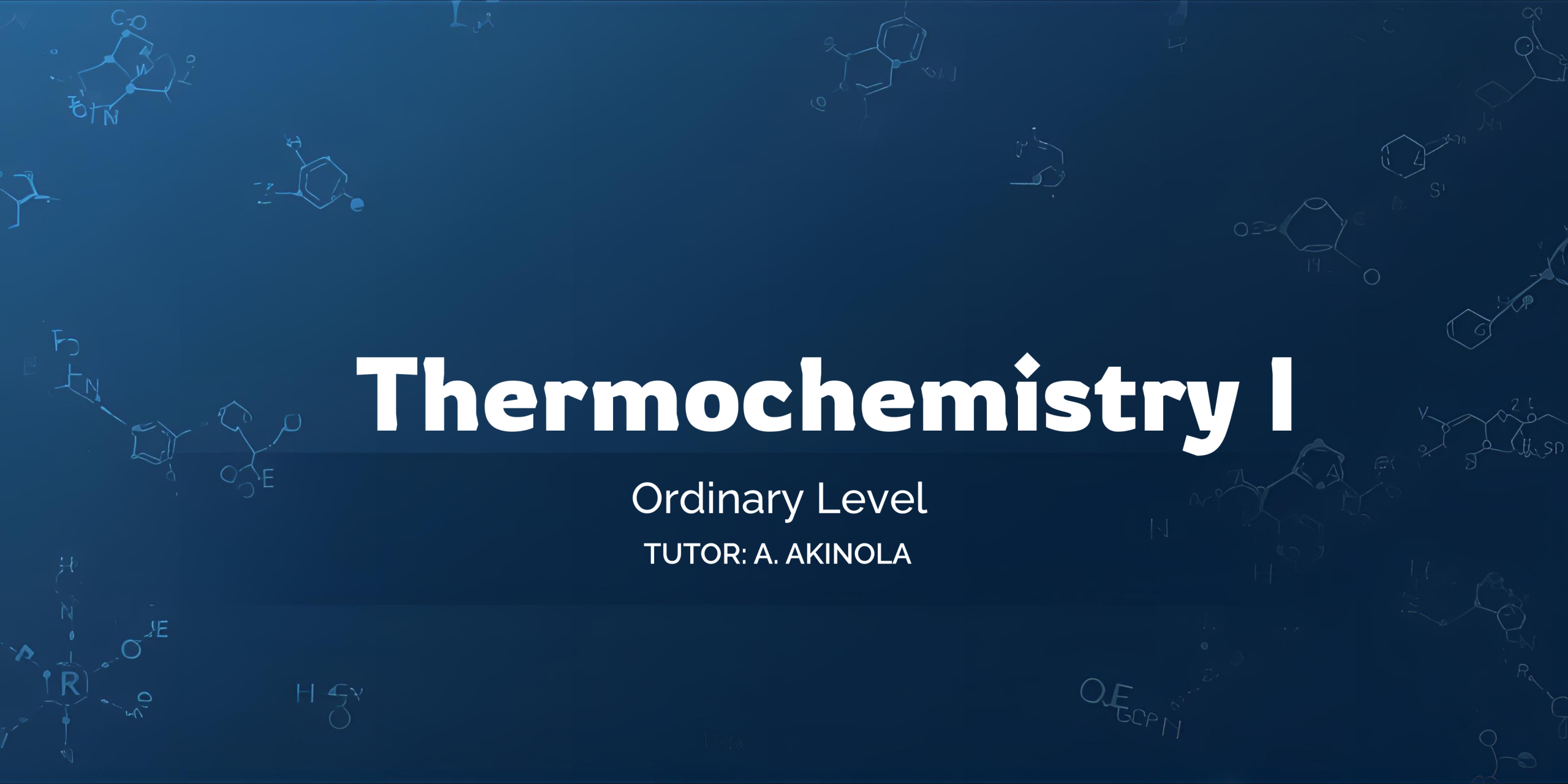 Thermochemistry I