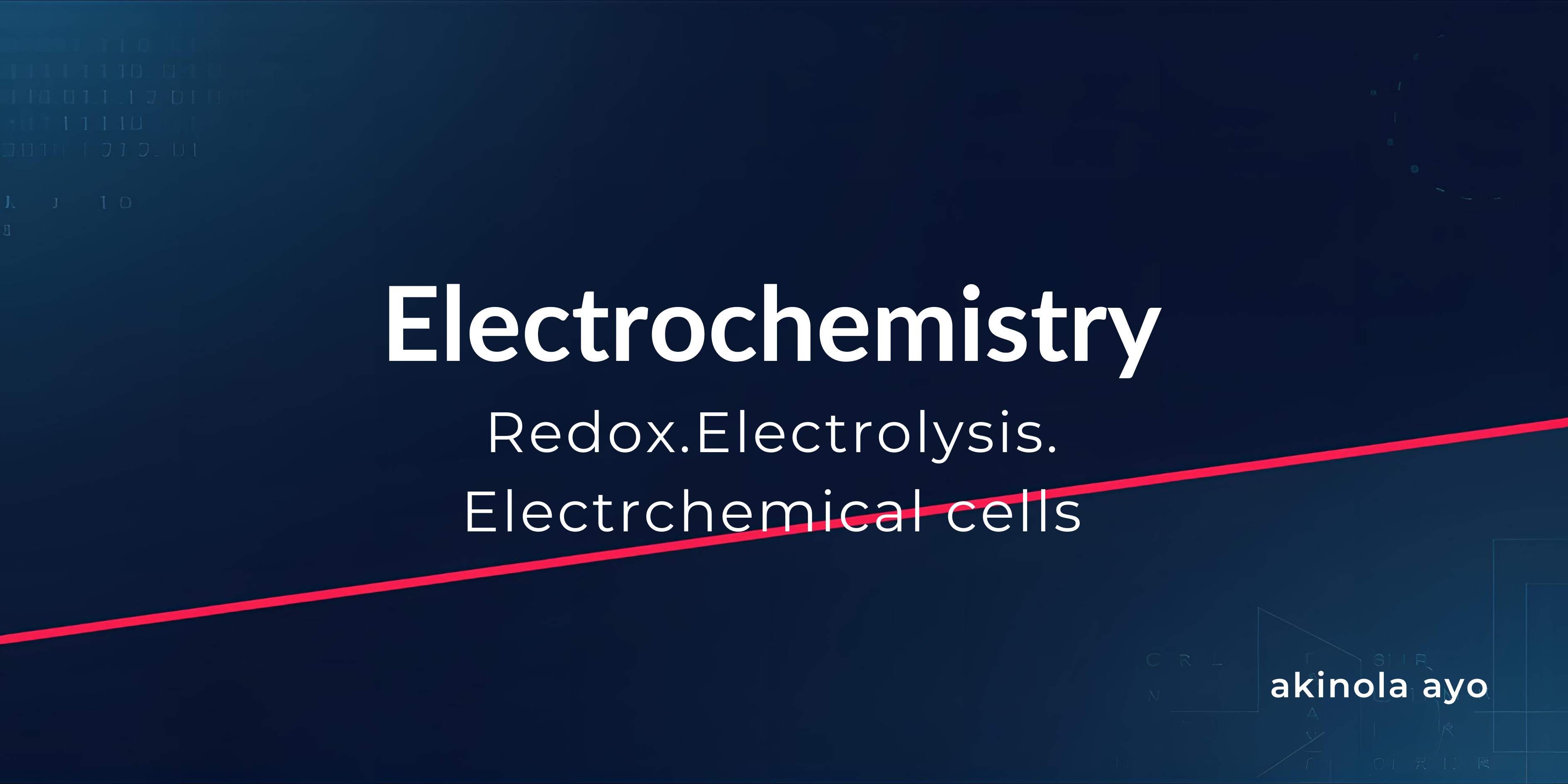 Electrochemistry